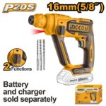 Rotomartillo Inalámbrico Ingco 20V Brushless Solo Cuerpo